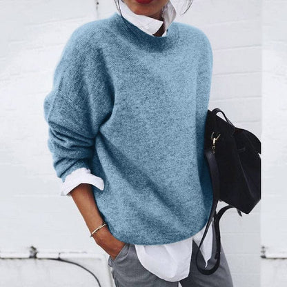 Women’s Soft Round Neck Pullover Sweater