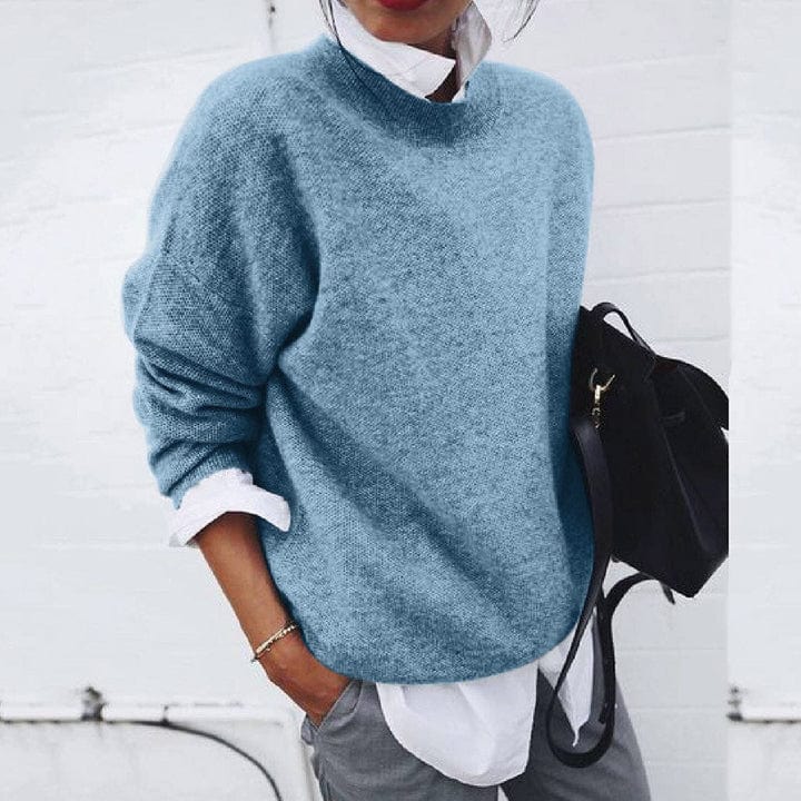 Women’s Soft Round Neck Pullover Sweater