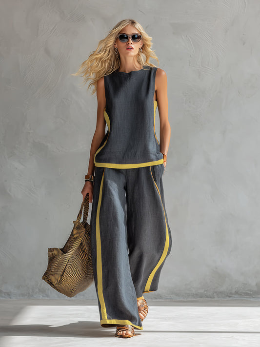 Valeria | Elegant Twin Set with Wide Trousers