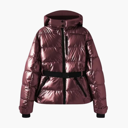 Women’s Quilted Belted Winter Hooded Coat