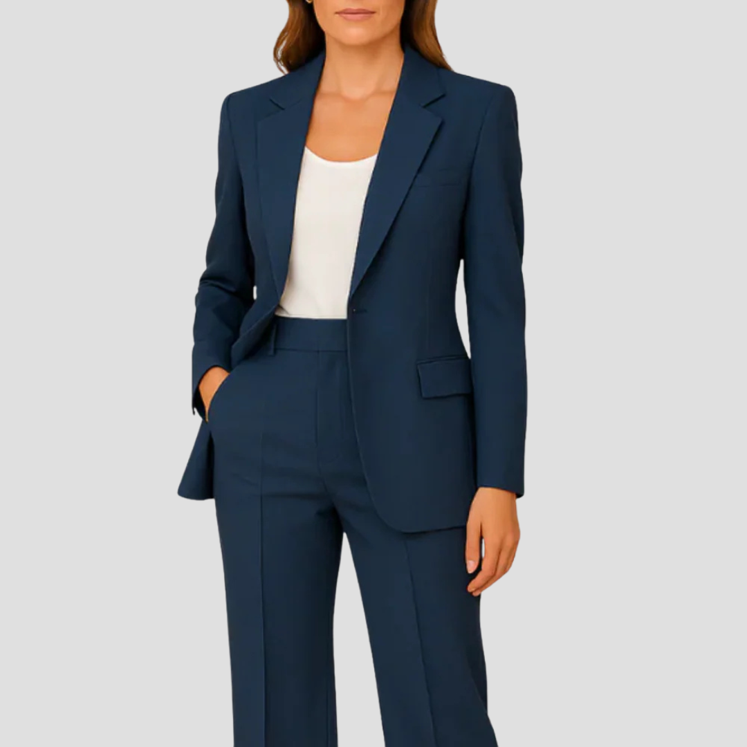 Women’s  Tailored Suit Set with Long Blazer