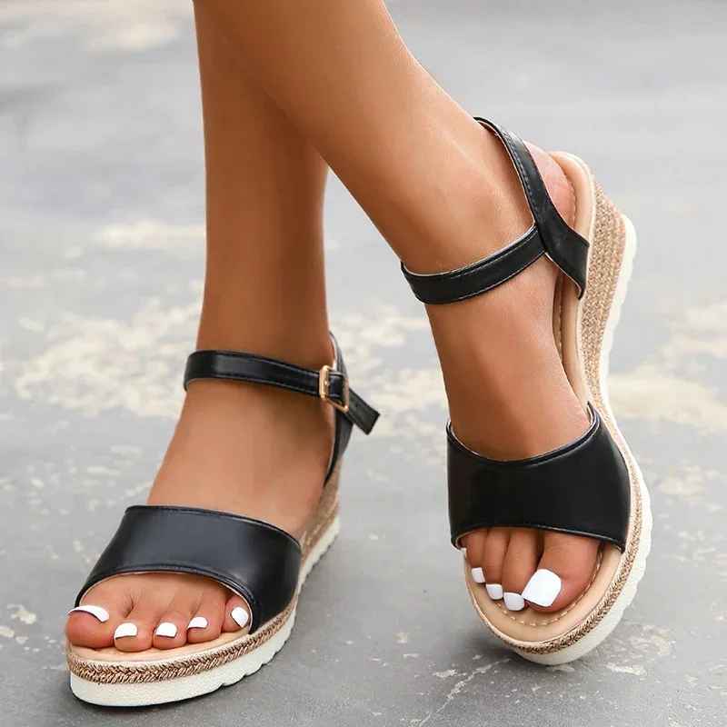 Sandalias de cuña con plataforma ligeras