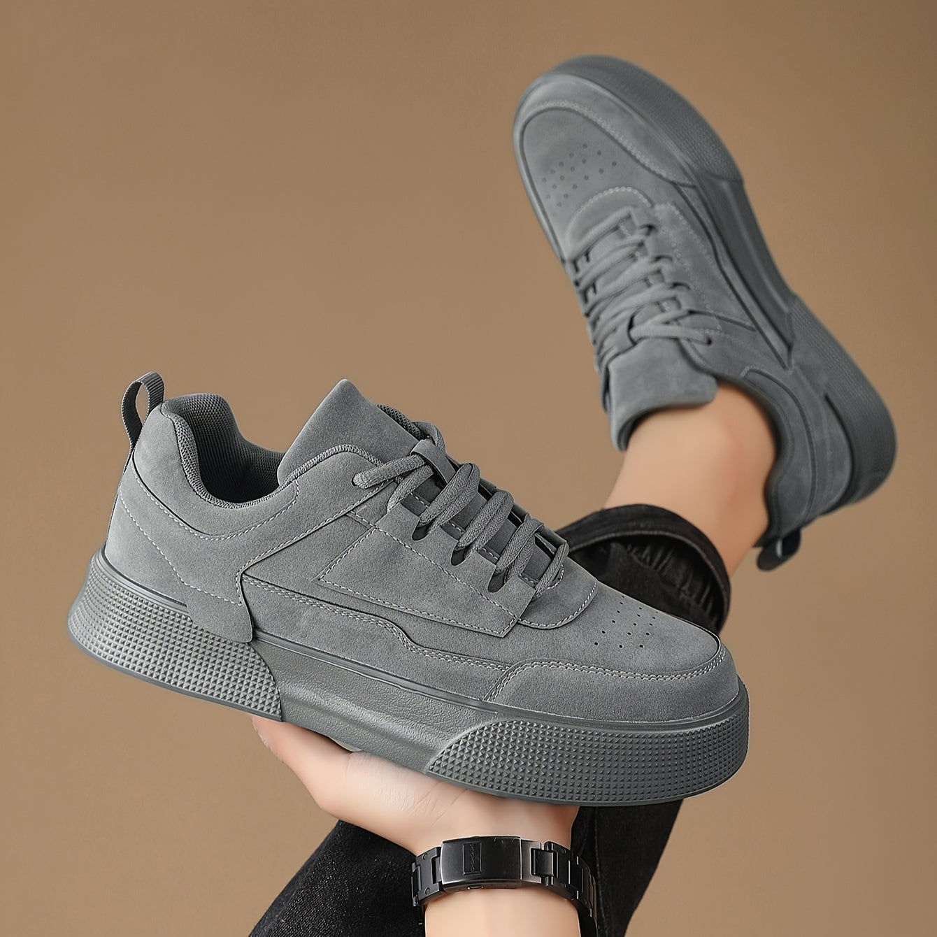 Men’s Chunky Sole Lace Up Street Sneakers