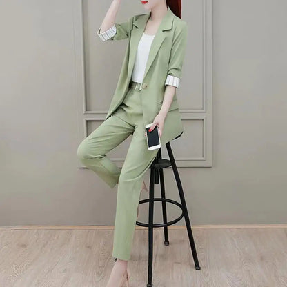 Women’s Chic Coordinated Blazer Pants And Top