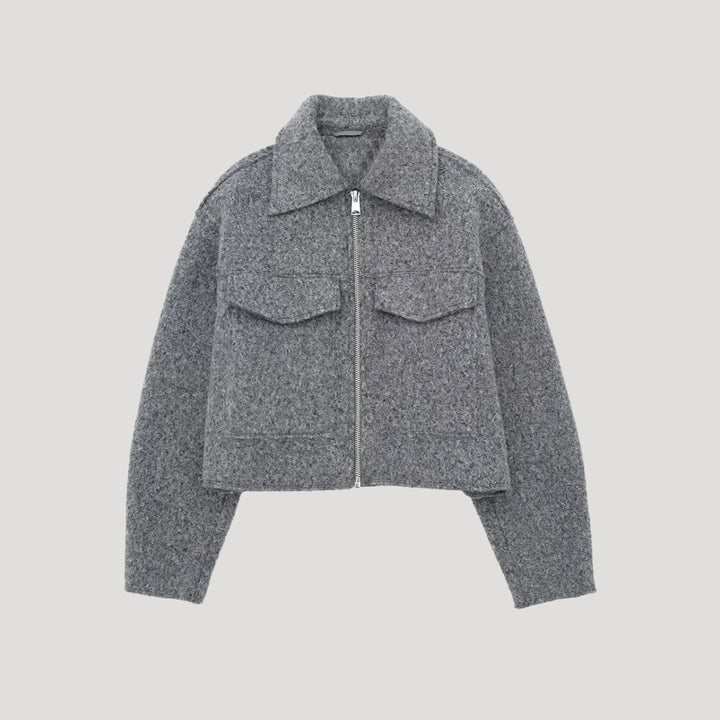 Winter Zip Front Cropped Women Jacket