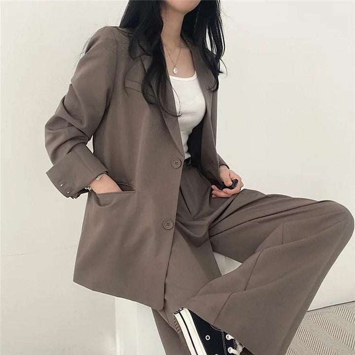 Tailored Long Blazer Pants Set