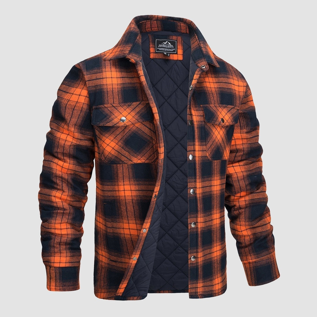 Chaqueta bomber a cuadros de diseño versátil