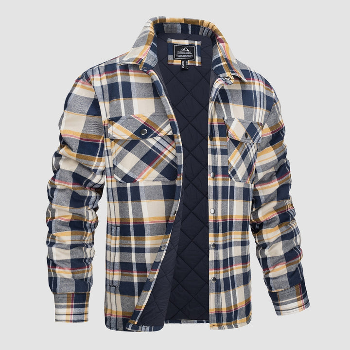 Chaqueta bomber a cuadros de diseño versátil