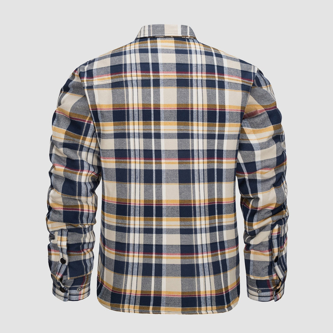 Chaqueta bomber a cuadros de diseño versátil