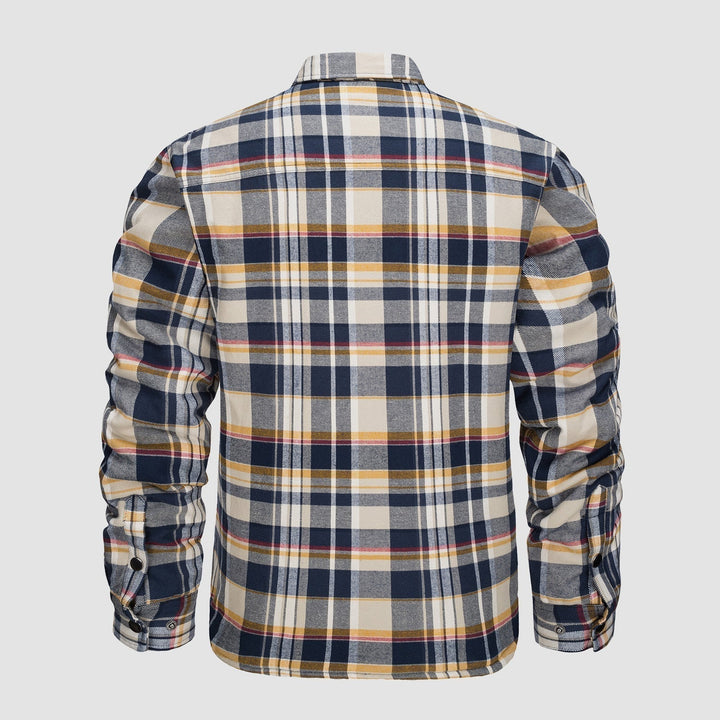 Chaqueta bomber a cuadros de diseño versátil