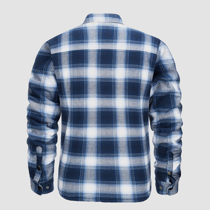Chaqueta bomber a cuadros de diseño versátil