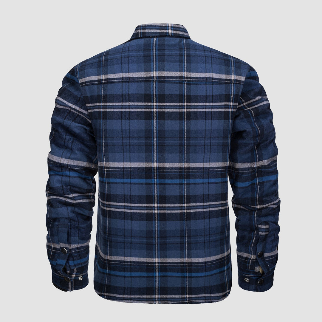 Chaqueta bomber a cuadros de diseño versátil