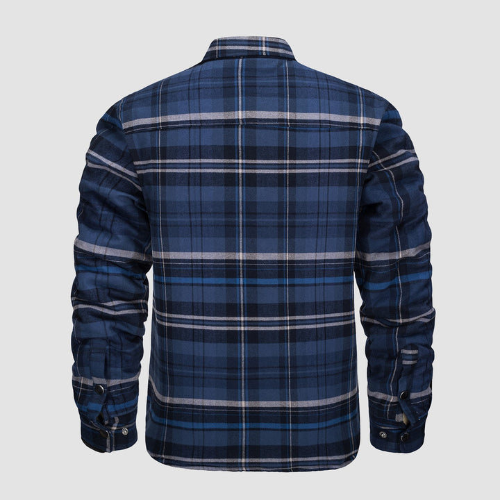 Chaqueta bomber a cuadros de diseño versátil