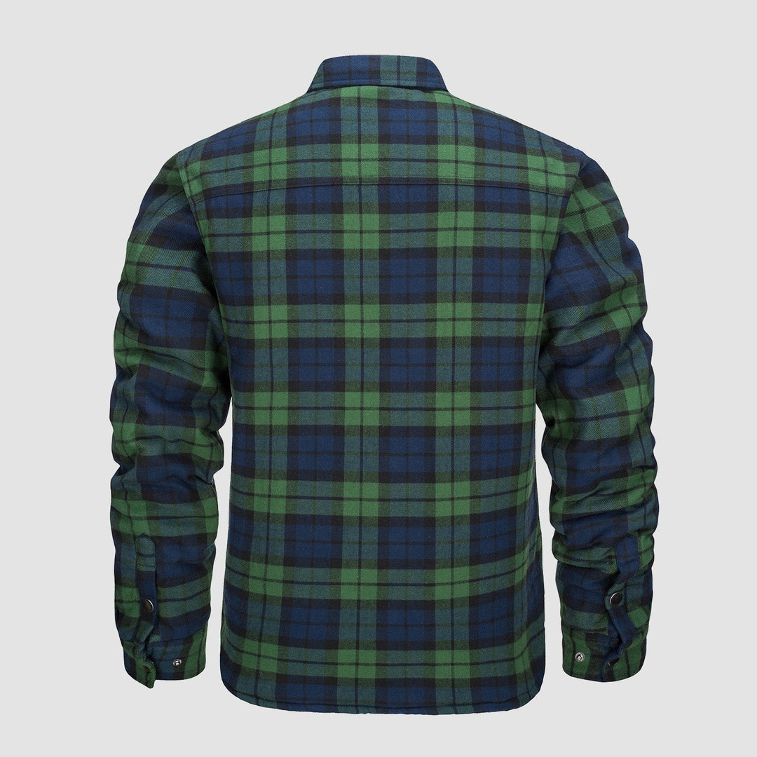 Chaqueta bomber a cuadros de diseño versátil