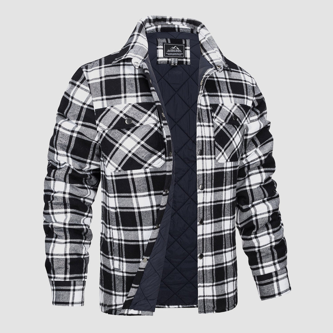 Chaqueta bomber a cuadros de diseño versátil