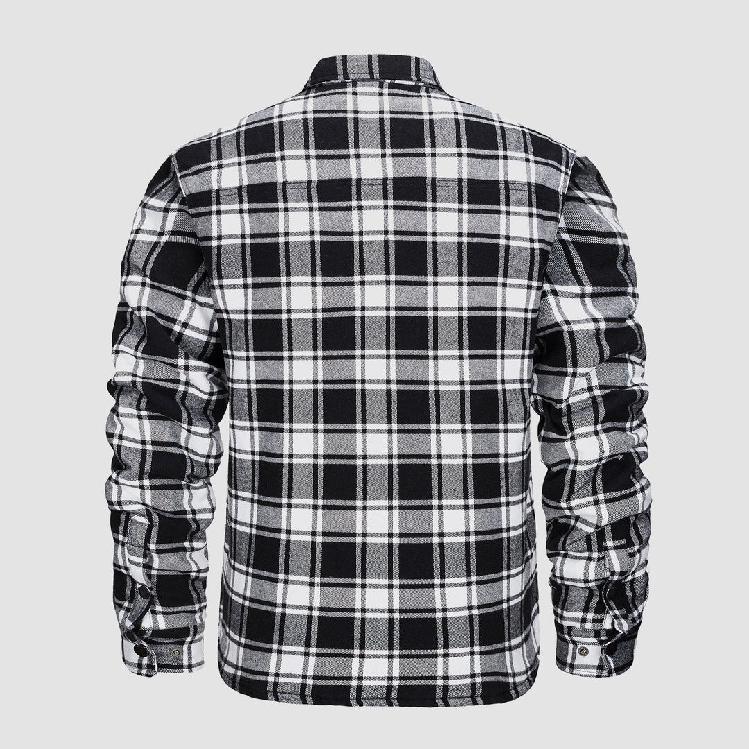 Chaqueta bomber a cuadros de diseño versátil