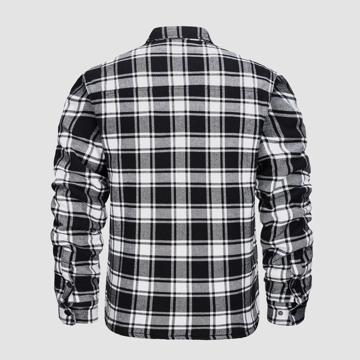 Chaqueta bomber a cuadros de diseño versátil