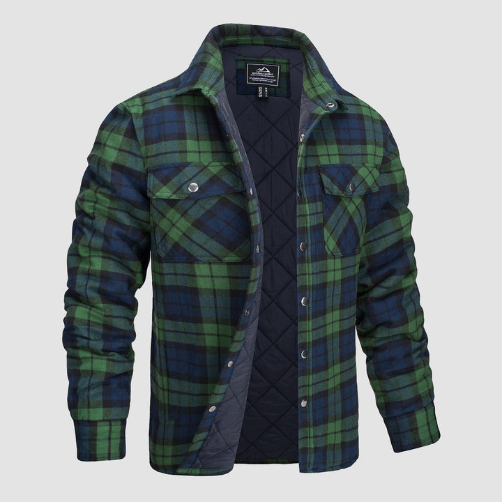 Chaqueta bomber a cuadros de diseño versátil