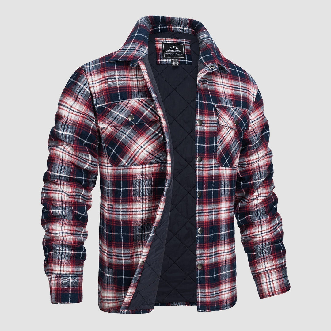 Chaqueta bomber a cuadros de diseño versátil