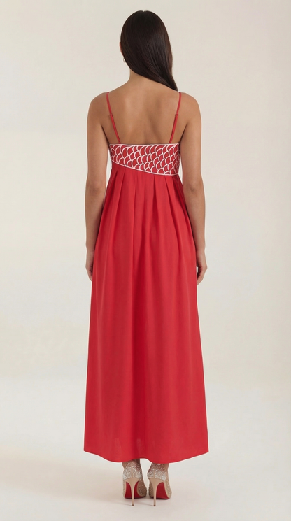 Embroidered Maxi Dress