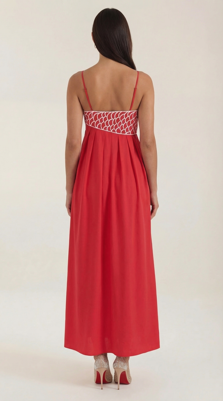 Embroidered Maxi Dress