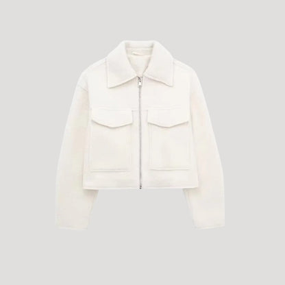 Winter Zip Front Cropped Women Jacket
