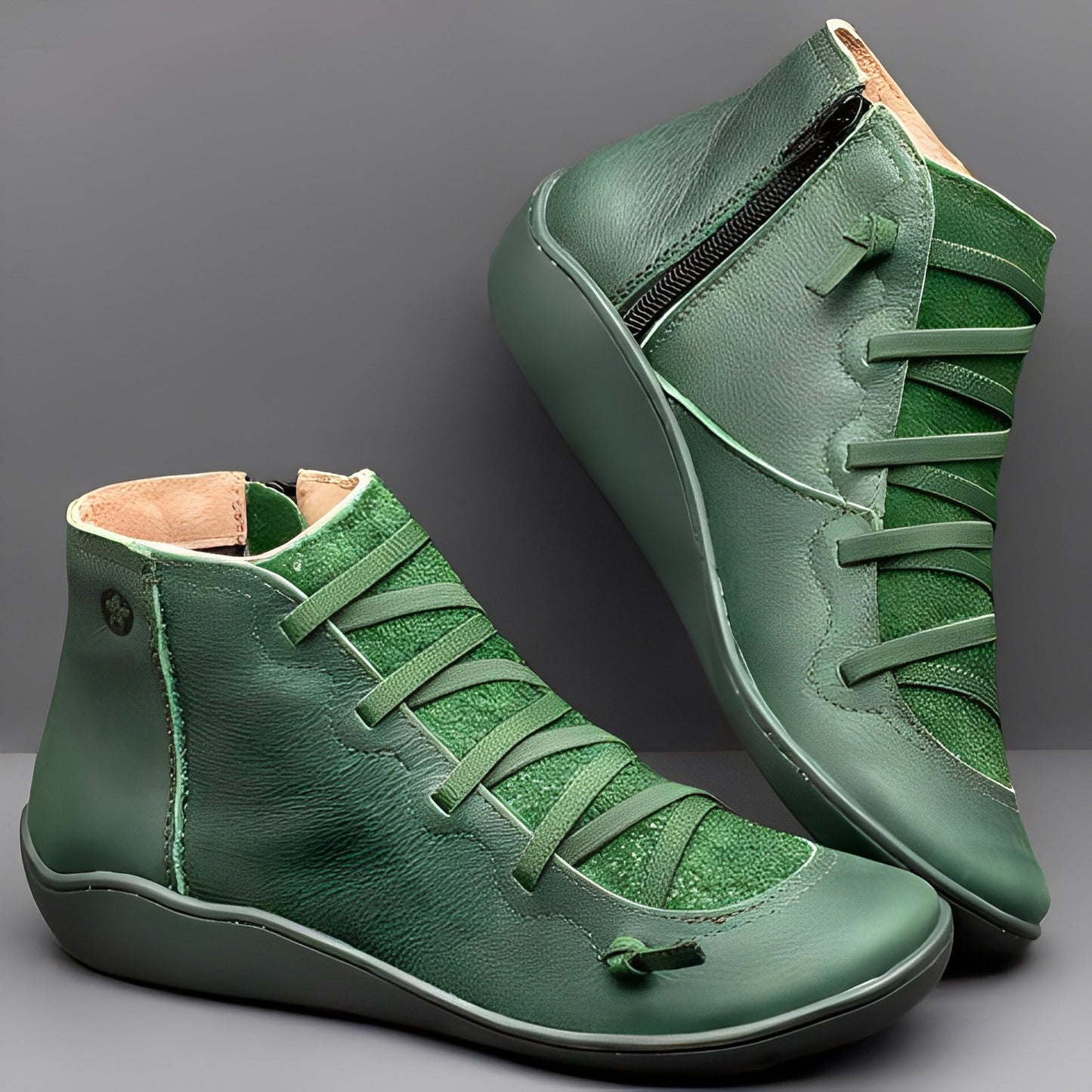 Women’s Lace-Up Zip Ankle Boots