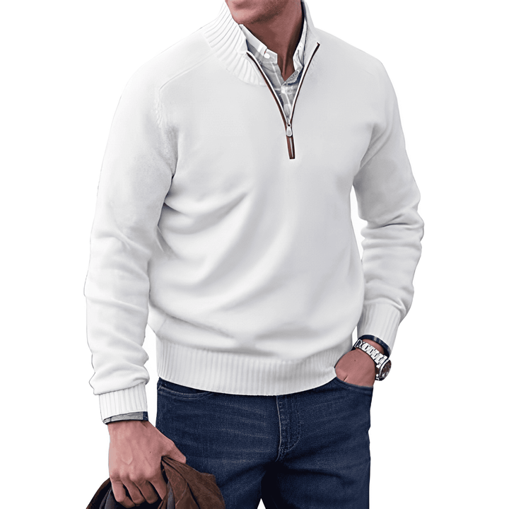 Men’s Knitted Half-Zip Pullover Jumper