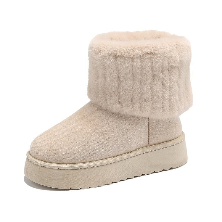 Women's Winter Fur Trim Ankle Boots