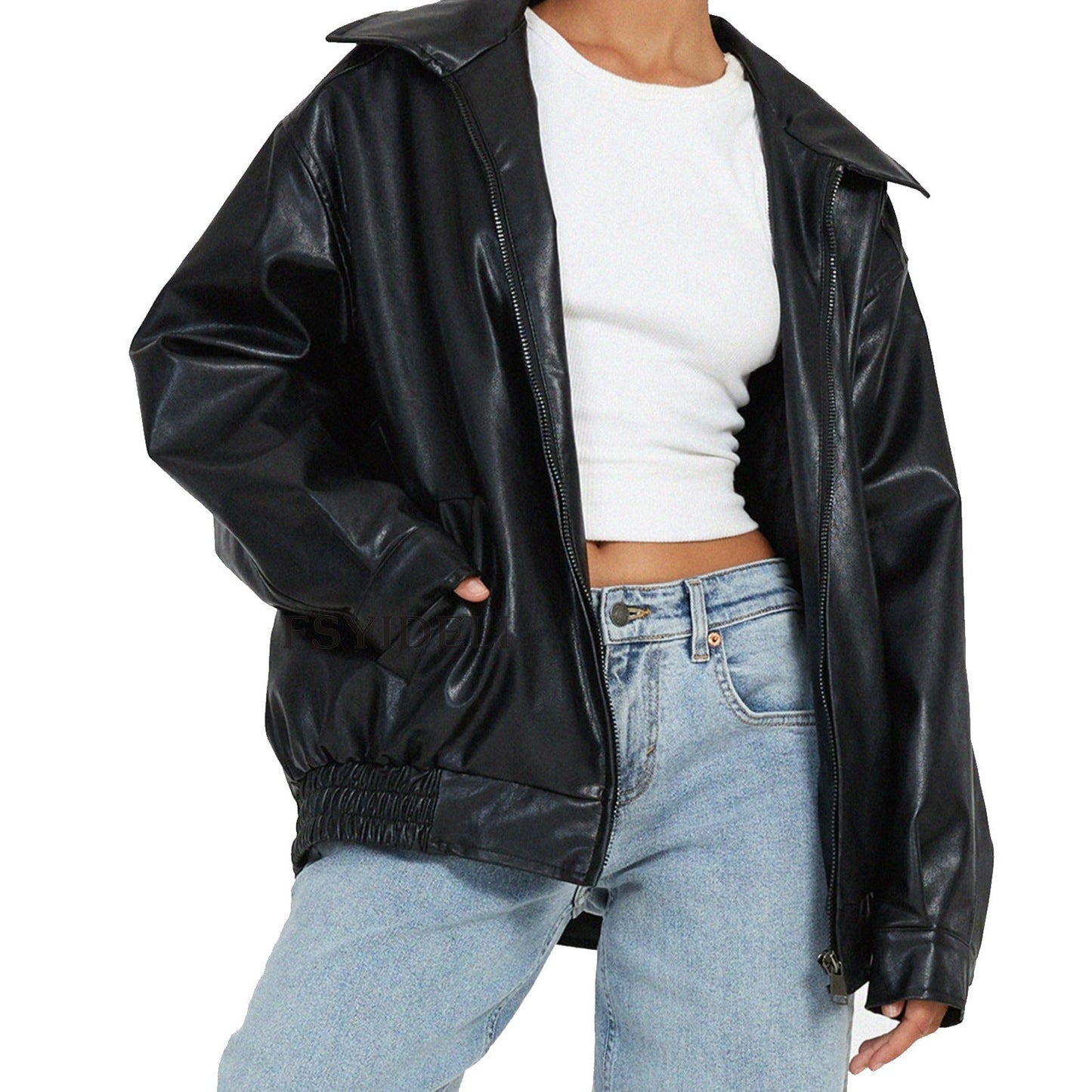 Chaqueta casual de moda para mujer de corte relajado