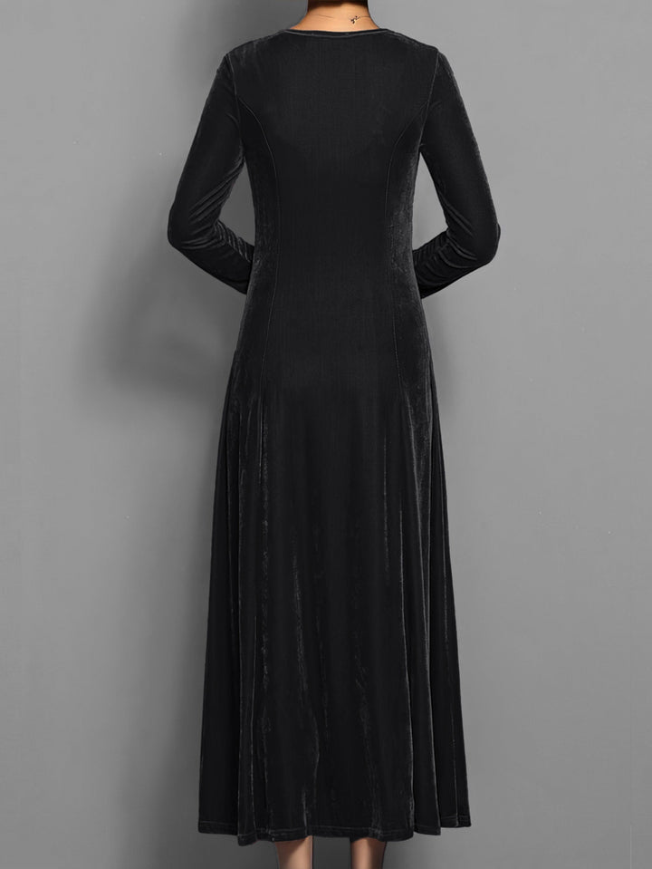 Vestido de fiesta formal de manga larga para mujer