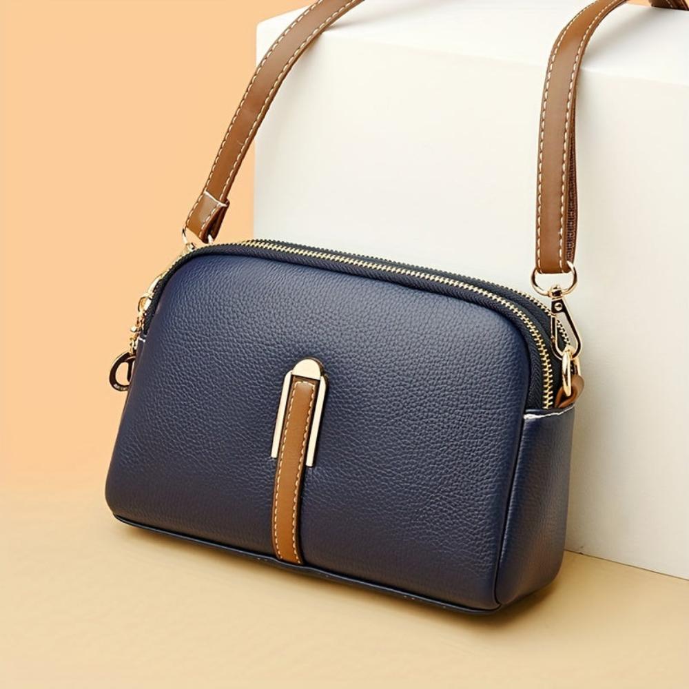 Embellished Mila Litchi Crossbody Bag