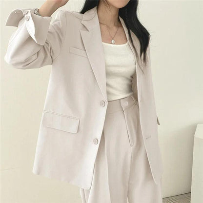 Tailored Long Blazer Pants Set