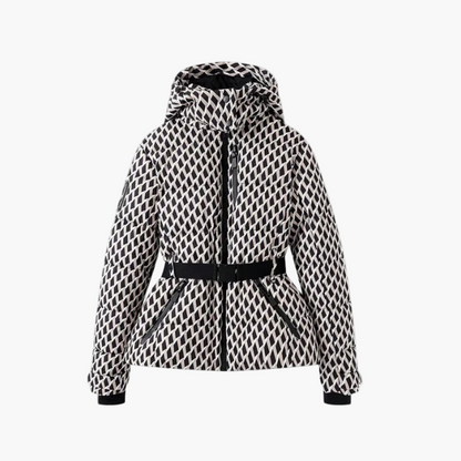 Women’s Quilted Belted Winter Hooded Coat