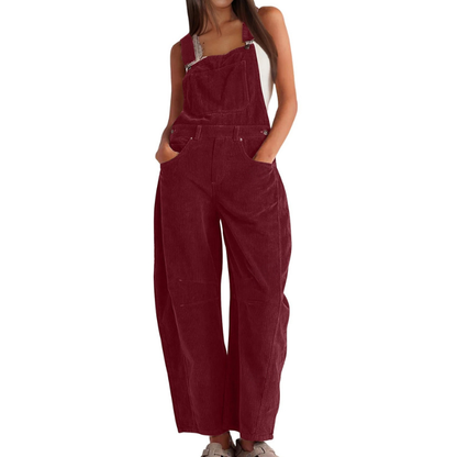 Stylish Barrel Wide Leg Overall Jumpsuit