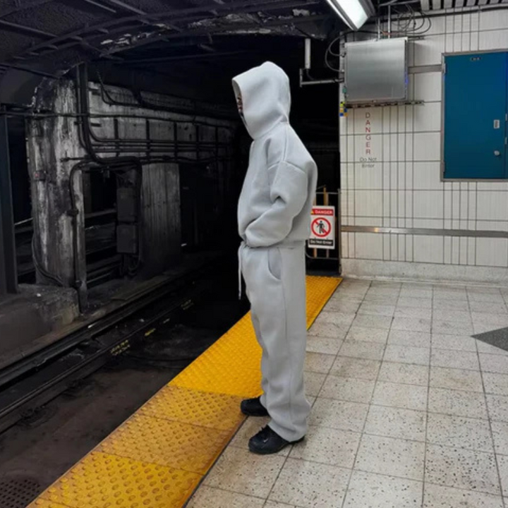 Men’s Minimal Hooded Sweater Set