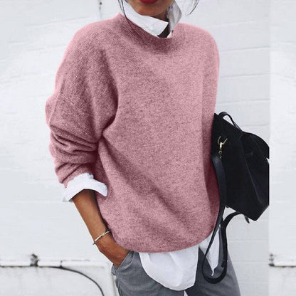Women’s Soft Round Neck Pullover Sweater