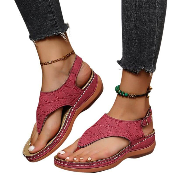 Sandalias de cuña bordadas Tuscany para mujer