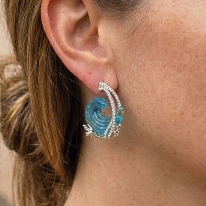 Wave Hoop Earrings