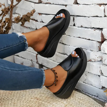 Sandalias ortopédicas sin cordones con cuña