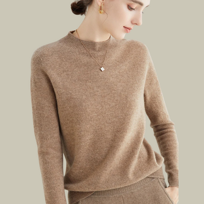 Women’s High Neck Slim Fit Merino Wool Sweaters