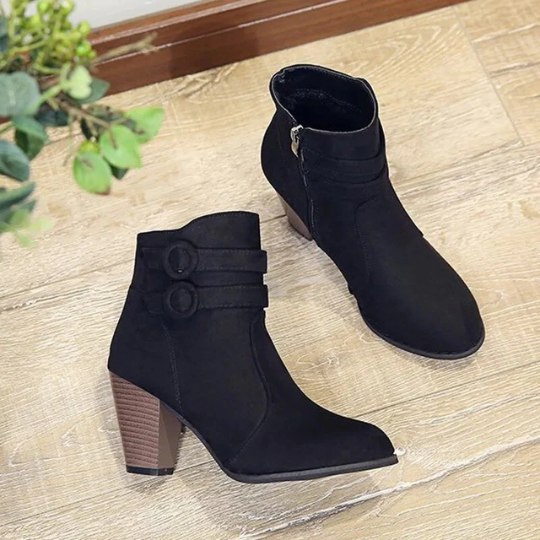 Botines elegantes de mujer con cremallera