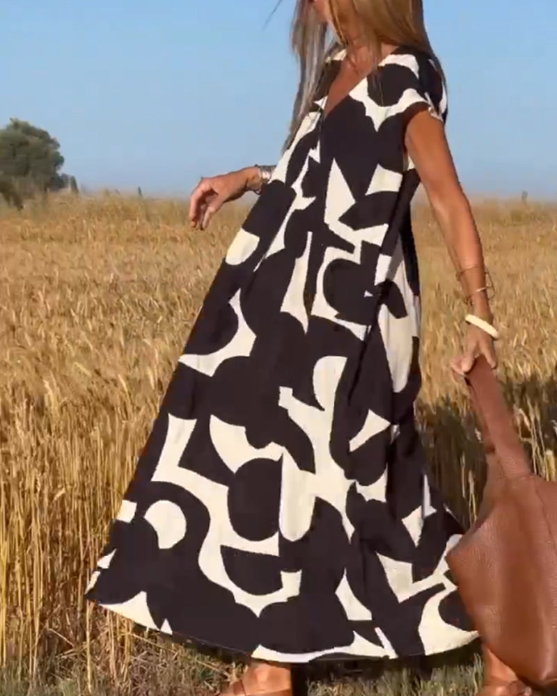Relaxed Abstract Dress
