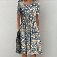 Light Floral Blue