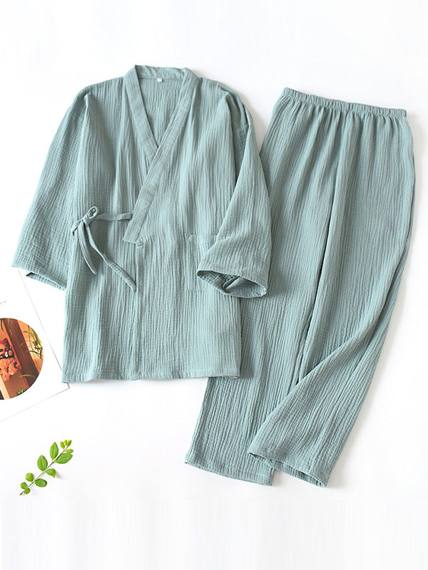 Women’s Wrap Style Two-Piece Pajama Set
