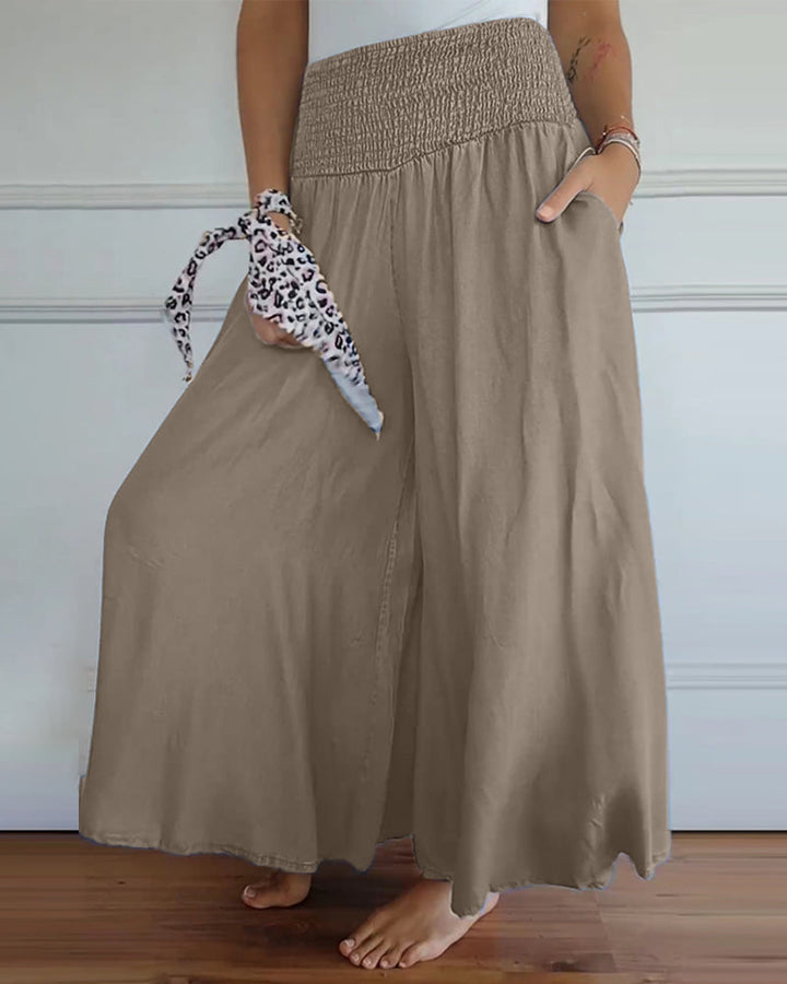Pantalones cómodos de pierna ancha