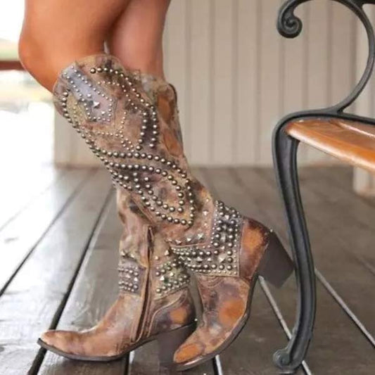 Western Knee-High Boots