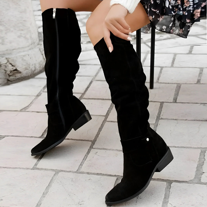 Skyler | Botas altas de ante elegantes