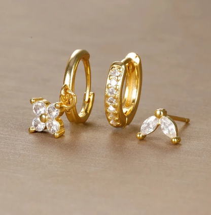 Mixed Stud Hoop Set