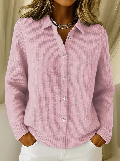 Soft Button-Up Knit Cardigan